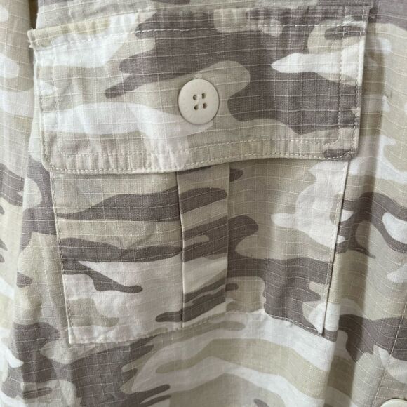 Anthropologie Sanctuary NWOT Neutral Camouflage Military Style Shacket Jacket - Picture 9 of 9